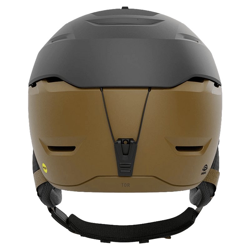 Back view of the Giro Tor MIPS Helmet in Metallic Coal Tan colourway, unisex's model