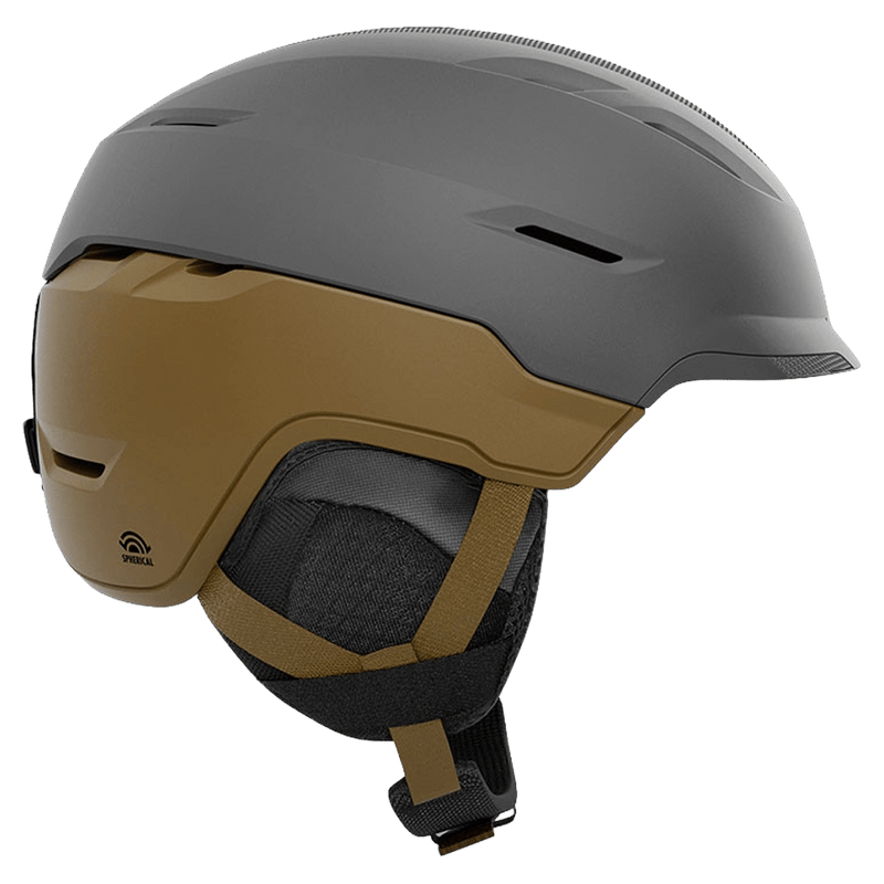 Side view of the Giro Tor MIPS Helmet in Metallic Coal Tan colourway, unisex's model