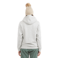 Woman´s back view of the XTM Hyams Hoodie in Light Grey colourway, unisex's model