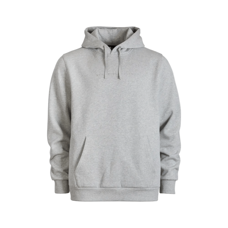 Main view of the XTM Hyams Hoodie in Light Grey colourway, unisex's model