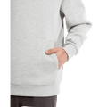 Detail view of the XTM Hyams Hoodie in Light Grey colourway, unisex's model