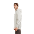 Side view of the XTM Hyams Hoodie in Light Grey colourway, unisex's model