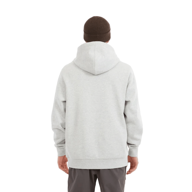 Back view of the XTM Hyams Hoodie in Light Grey colourway, unisex's model