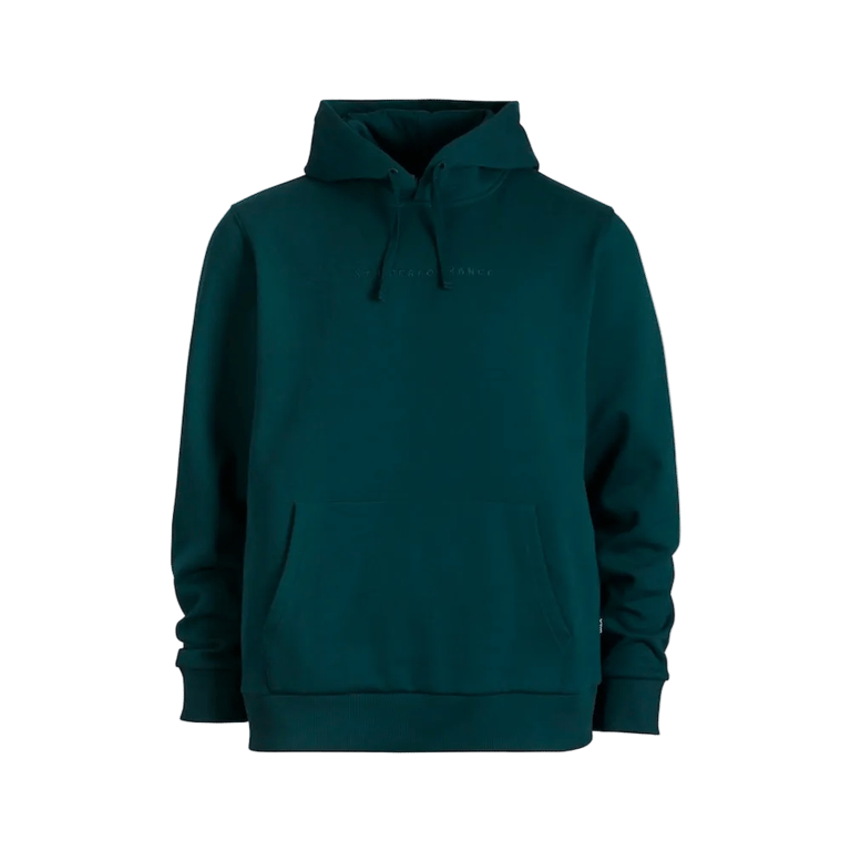 Main view of the XTM Hyams Hoodie in Pine colourway, unisex's model