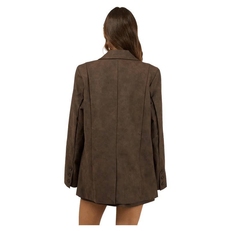 Back view of All About Eve Vanner Blazer - Womens in colour Coffee,
