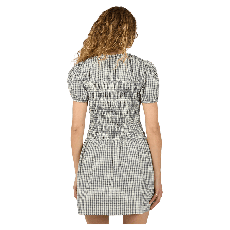 Back view of All About Eve Twiggy Mini Dress - Womens in colour Check.
