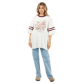 Full view of All About Eve Spritz Time Oversized Tee - Womens in colour Vintage White.