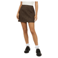 Front view of All About Eve Vanner Mini Skirt - Womens in colour Coffee.
