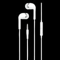 Earphones Euro Style w/Microphone/Vol Control