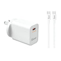 Charger 240V PD25W Type C with PD Type C to Type C Cable