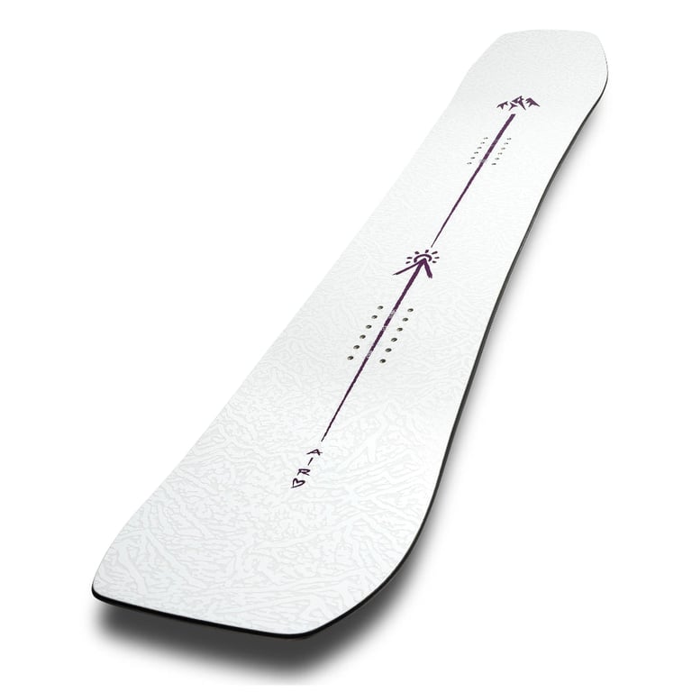 Jones 2027 Airheart 2.0 Snowboard laying on the ground