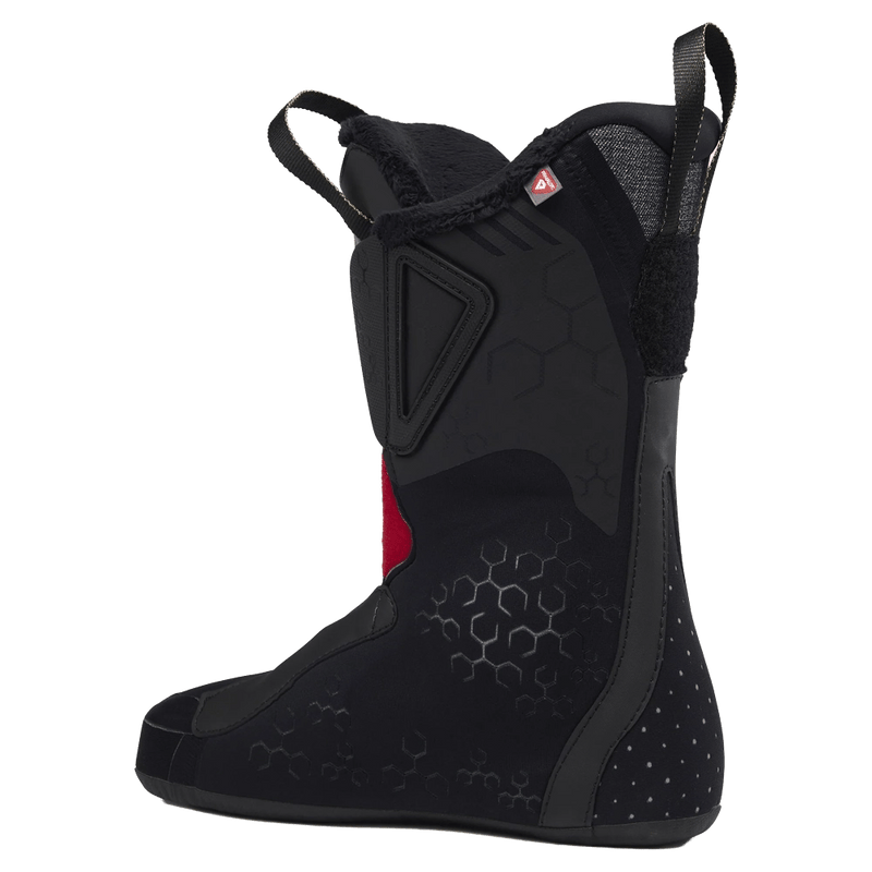 Back liner view of the Lange Shadow 95 LV GW Ski Boots, blue titanium, women´s model.