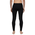 Man wearing Le Bent Core Midweight Thermal Bottom Black back view