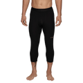 man wearing Le Bent Midweight Thermal 3/4 Bottom in black front view