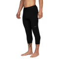 man wearing Le Bent Midweight Thermal 3/4 Bottom in black side view