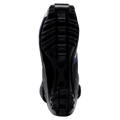 Bottom view of the black Madshus Pulse Boa Skate Boot showing the textured outsole and binding grooves.