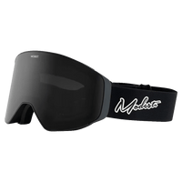 Main view of the Modest Mage Goggles in Black, Dark smoke lens, unisex model