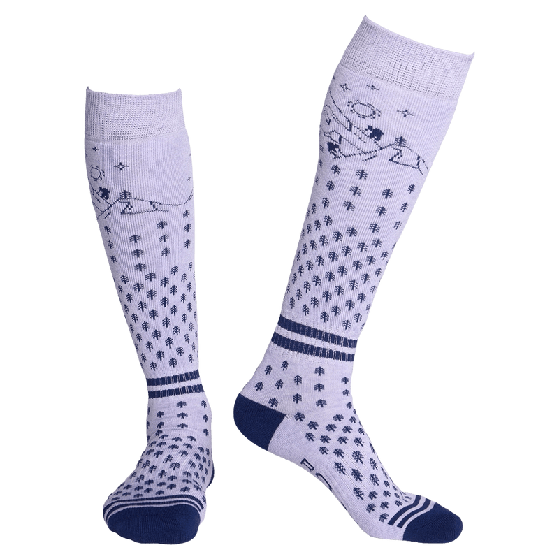View of Rojo Mountaineer Sock - Womens in colour Thistle