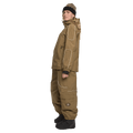 Side view of woman wearing the Rojo Nine Oh Ski Jacket - Womens in Cafe