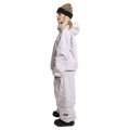 Side view of woman wearing the Rojo Nine Oh Ski Jacket - Womens in Thistle
