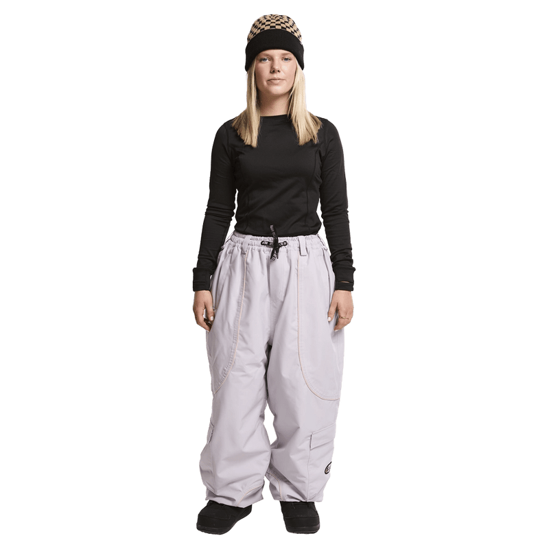 Front view of women wearing the Rojo Nine Oh Ski Pants - Womens in Thistle.