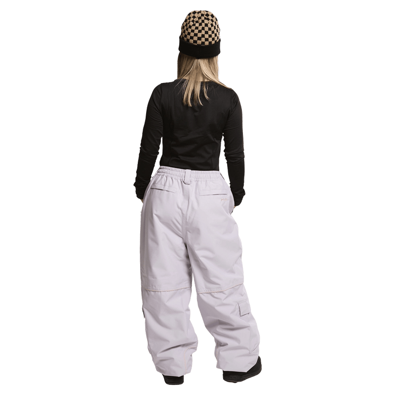 Back view of women wearing the Rojo Nine Oh Ski Pants - Womens in Thistle.