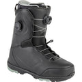 Nitro Club Boa black snowboard boot with dual Boa lacing system and grey sole accents.