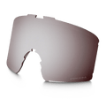 Oakley Line Miner XS replacement goggle lens in rose pink with Prizm logo on a black background.
