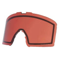 Oakley Line Miner XS replacement goggle lens with a rose-colored tint and black interior gasket.