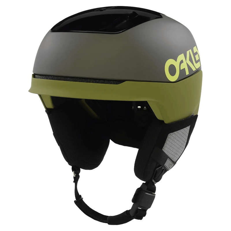 Front side view of the Oakley Mod 5 MIPS Helmet in Dark Brush Fern