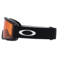 Side view of the Oakley Target Line XL Goggles in Matte Black, Prizm Persimmon lens, unisex model