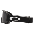Side view of the Oakley Target Line XL Goggles in Matte Black, Dark Grey lens, unisex model
