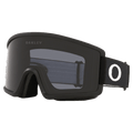 Main view of the Oakley Target Line XL Goggles in Matte Black, Dark Grey lens, unisex model