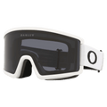 Main view of the Oakley Target Line XL Goggles in Matte White, Dark Grey lens, unisex model