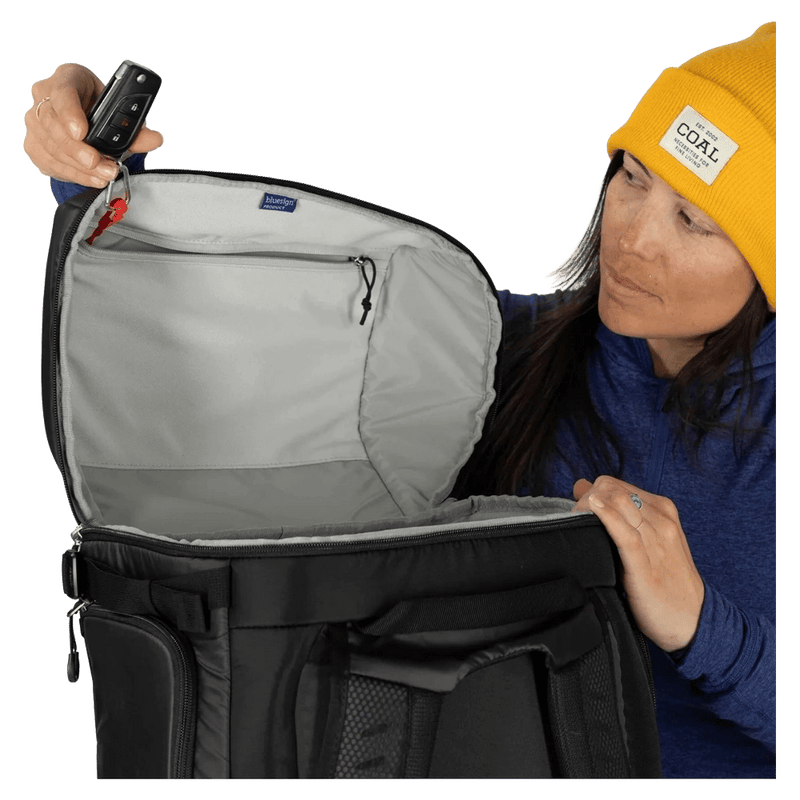 Lid view of the OSPREY Mountain Bound Boot Pack + Black Bags,  26/27 Unisex's model