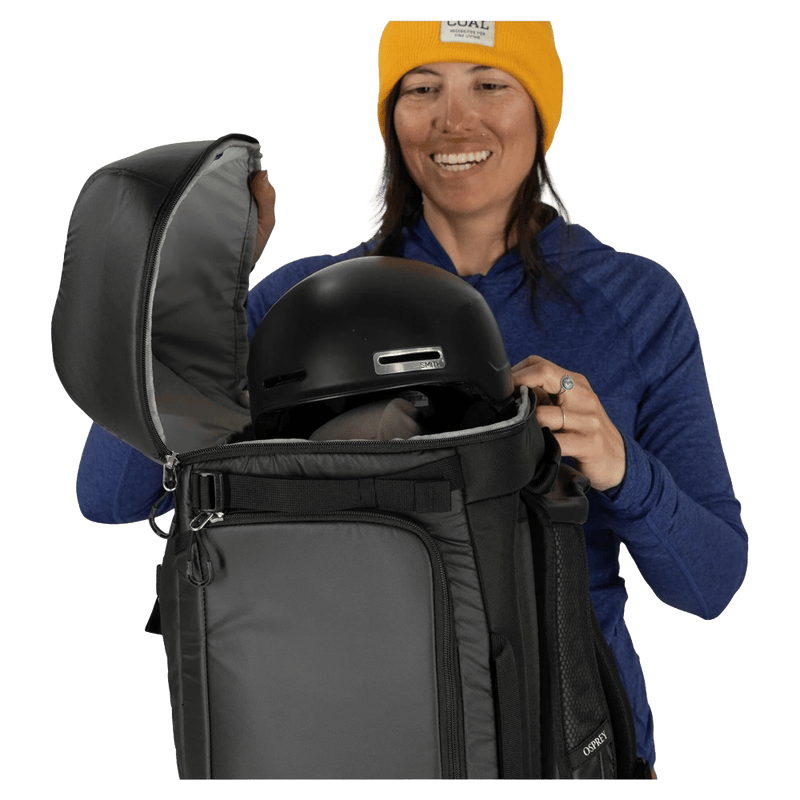 Lid2 view of the OSPREY Mountain Bound Boot Pack + Black Bags,  26/27 Unisex's model