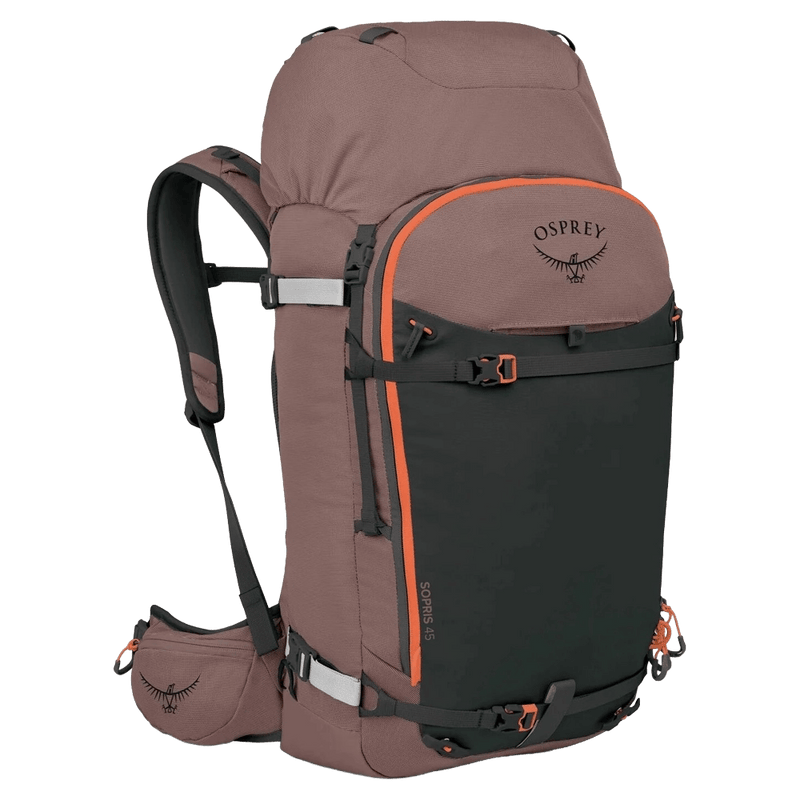 Main view of the OSPREY Sopris 45L Magma Brown_Raven Black Bags,  26/27 Unisex's model