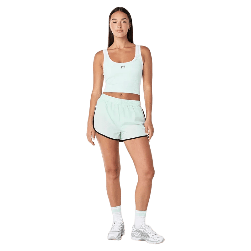 Full view of the PE NATION Forward Tank Hint of Mint/Optic White Tops,  26/27 Womens's model