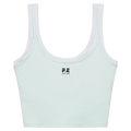 Solo view of the PE NATION Forward Tank Hint of Mint/Optic White Tops,  26/27 Womens's model