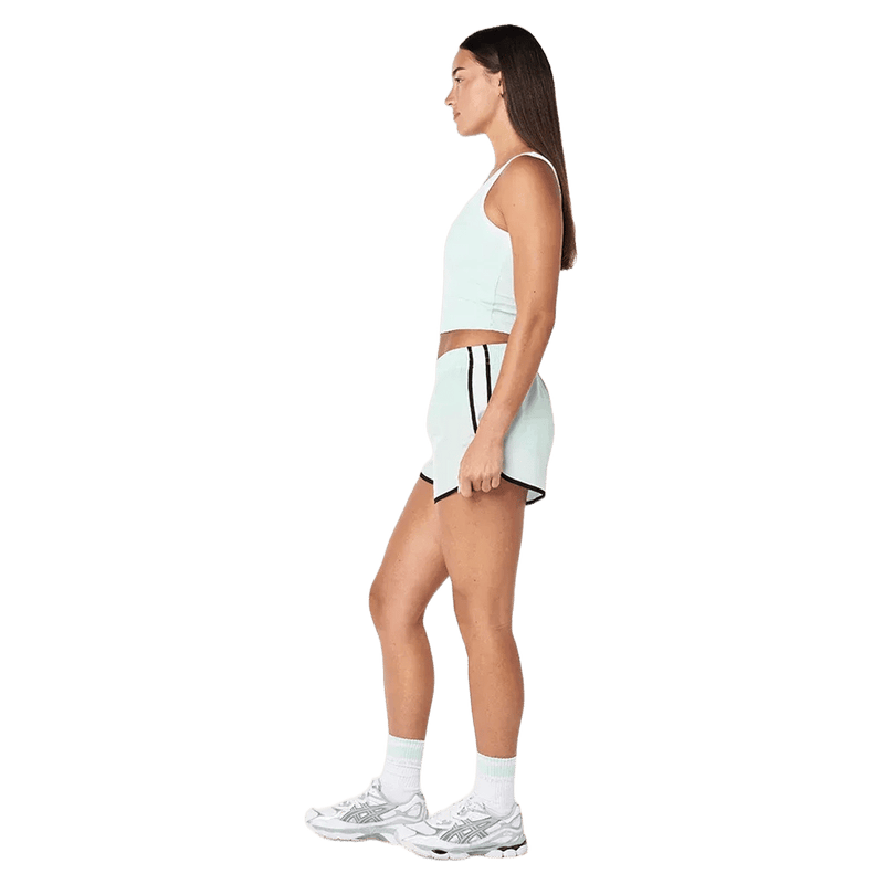 Side view of the PE NATION Forward Tank Hint of Mint/Optic White Tops,  26/27 Womens's model