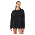 Main view of the PE NATION Oversized LS Washed Black Tee,  26/27 Womens's model