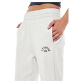 Close Side view of the PE NATION Swerve Tackpant Grey Marle Pants,  26/27 Womens's model