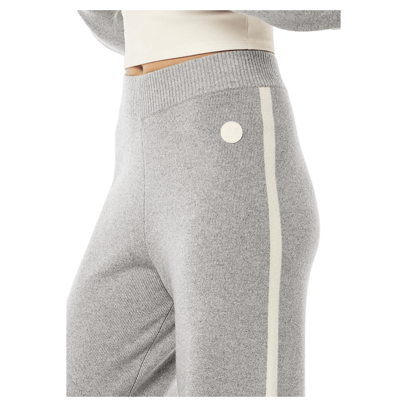 Close Side view of the PE NATION Verge Knit  Grey Marle Pants,  26/27 Womens's model