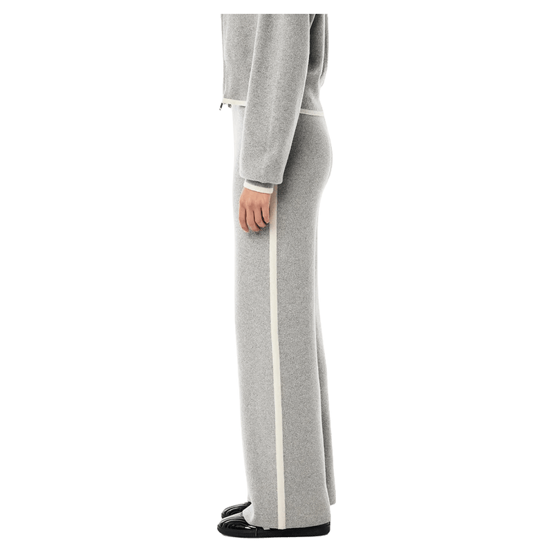 Side view of the PE NATION Verge Knit  Grey Marle Pants,  26/27 Womens's model