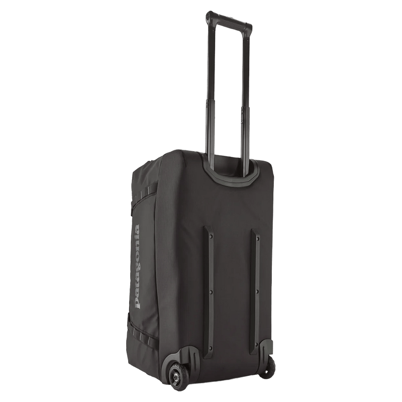 Upright view of the Patagonia Black Hole®_Wheeled_Duffle_70L_Black 49382 Bags,  26/27 Unisex's model