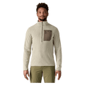 3 view of the Patagonia R1 Air Zip Neck Pelican 40246PLCN Fashion,  26/27 Unisex's model