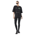 Full view of P.E Nation Current Oversized Tee - Womens in colour Black.