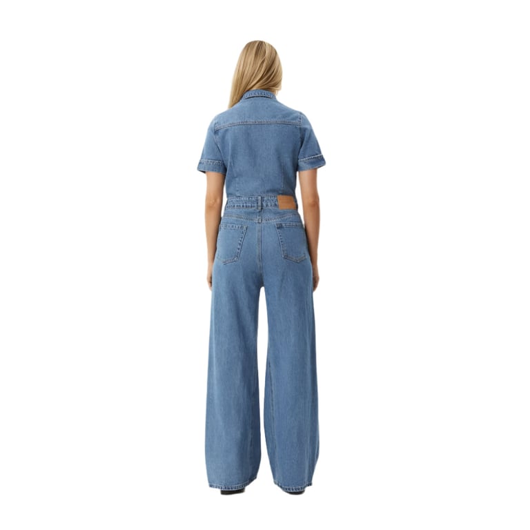 Miami Denim Flared Leg Jumpsuit - Womens