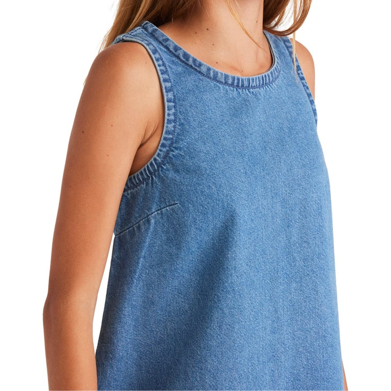 Front view of Billabong Skies Shift Dress - Kids in Salt Washed,