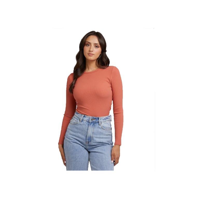 Eve Rib Baby L/S Tee - Womens